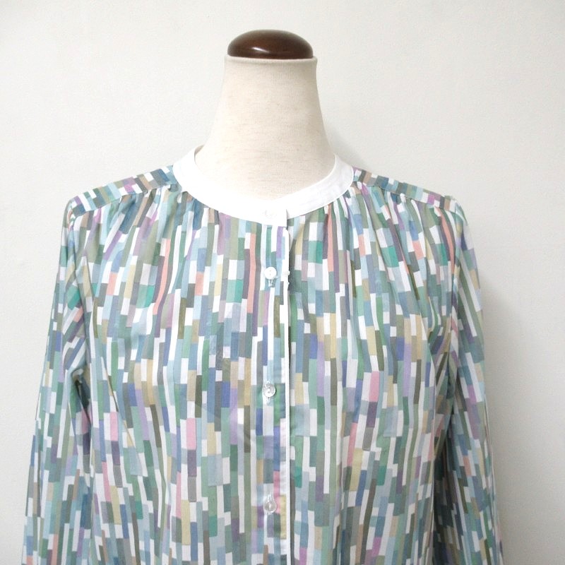 J.Sloane  LIBERTYバンドカラークレリックブラウス /GR1 【日本製】